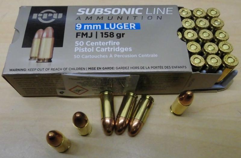 PPU 9mm Luger subsonic