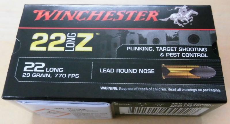 Winchester 22long Z subsonic