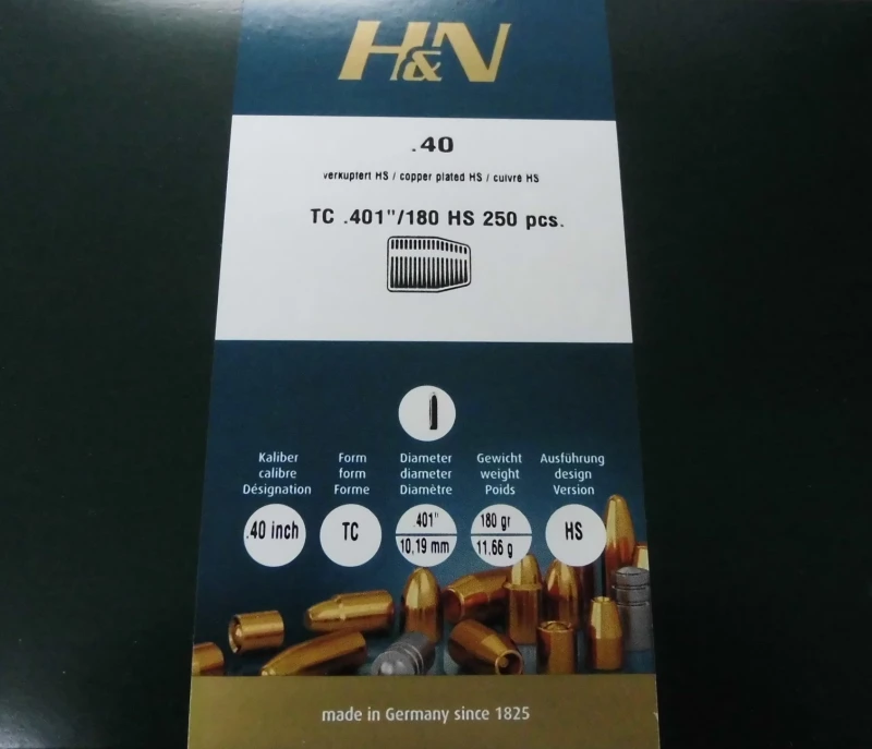 Geschosse H&N .40S&W  mit 180gr