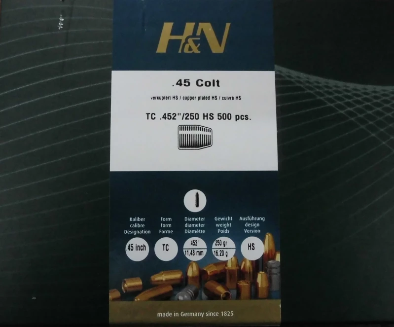 Geschosse H&N .45 COLT mit 250gr