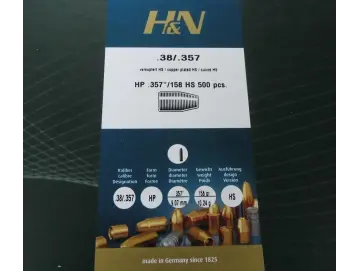 Geschosse H&N 38 / 357 158gr