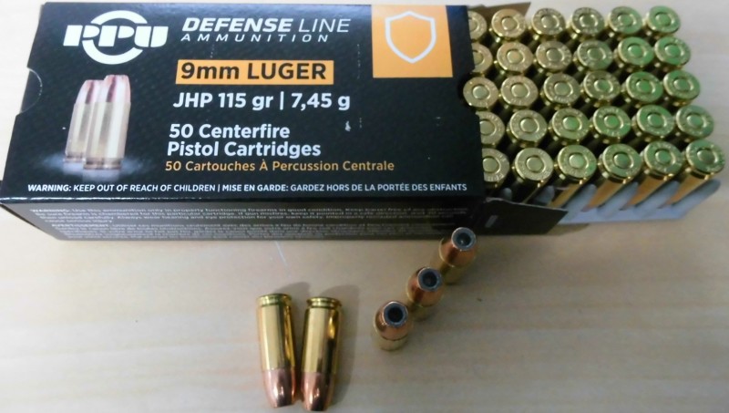 PPU 9mm Luger JHP Defence