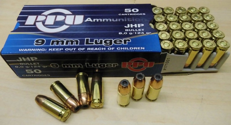 PPU 9mm Luger JHP Defence