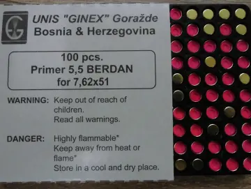 Zündhütchen Ginex  Berdan LR  5,5mm